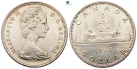 Canada. Elizabeth II AD 1952-2022. Mint luster.. Dollar AR 1966