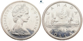 Canada. Elizabeth II AD 1952-2022. Dollar AR  1965