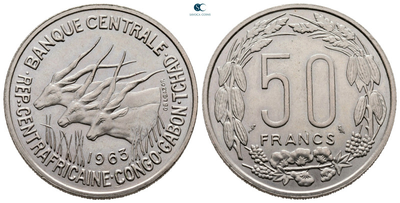Central African State. AD 1963. 
50 Francs

31 mm, 11,94 g



Nearly Unci...