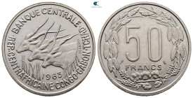 Central African State.  AD 1963. 50 Francs
