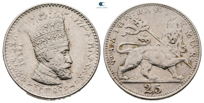 Ethiopia. Haile Selassie AD 1930-1974. 
25 Matonas NI 1931

22 mm, 4,95 g

...