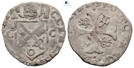 France. Avignon. Clement VIII AD 1592-1605. Douzain AR 1595