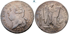 France. Paris. Louis XVI AD 1774-1792. Ecu AR 1792