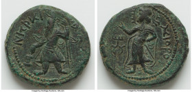 INDIA. Kushan Empire. Kanishka I (ca. AD 127-151). AE tetradrachm (27mm, 17.43 gm, 11h). Choice Fine. Attic standard, Kapisha, main mint (probably Beg...