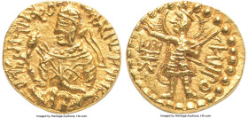 INDIA. Kushan Empire. Huvishka (ca. AD 151-190). AV quarter-dinar (13mm, 1.98 gm, 12h). XF. Gandhara, subsidiary mint (probably Peshawar), early phase...