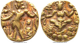 INDIA. Gupta Empire. Chandragupta II Vikramaditya (ca. AD 380-413). AV dinar (17mm, 7.68 gm, 1h). Fine. Archer type. Deva Sri Maharajadhiraja Sri Chan...