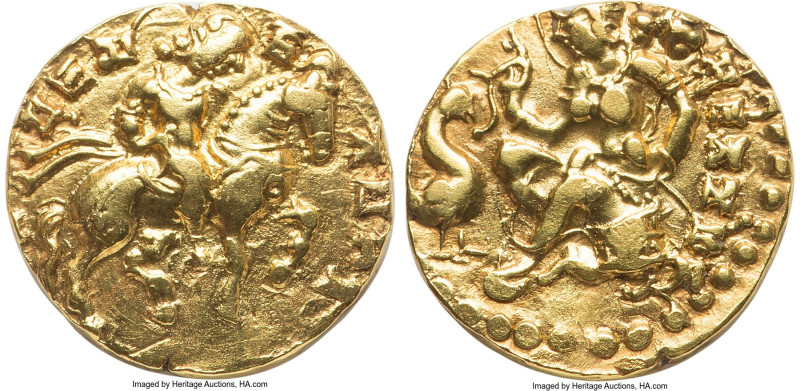 INDIA. Gupta Empire. Kumaragupta I Mahendraditya (ca. AD 409-450). AV dinar (19m...