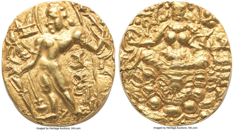 INDIA. Gupta Empire. Chandragupta IV (ca. after AD 470). AV dinar (20mm, 8.61 gm...