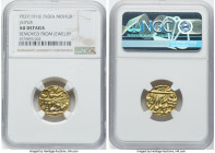Jaipur. Madho Singh II gold Mohur Year 37 (1916) AU Details (Removed From Jewelry) NGC, Sawai Jaipur mint, KM150, Fr-1195. A joint issue in the name o...