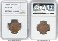 British India. Victoria 1/4 Anna 1883-(b) MS62 Brown NGC, Bombay mint, KM486. Just two examples graded higher at NGC. HID09801242017 © 2023 Heritage A...