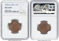 British India. Victoria 1/4 Anna 1895-(c) MS62 Brown NGC, Calcutta mint, KM486. HID09801242017 © 2023 Heritage Auctions | All Rights Reserved