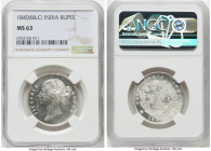British India. Victoria Rupee 1840-(b & c) MS63 NGC, KM458.1. HID09801242017 © 2023 Heritage Auctions | All Rights Reserved