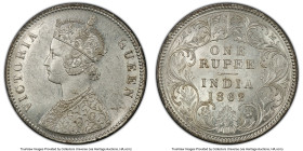 British India. Victoria Rupee 1862-(m) MS61 PCGS, Madras mint, KM473.1, S&W-4.51. Type A/1, 0/0. HID09801242017 © 2023 Heritage Auctions | All Rights ...