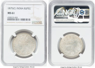 British India. Victoria Rupee 1875-(c) MS61 NGC, Calcutta mint, KM473.2. HID09801242017 © 2023 Heritage Auctions | All Rights Reserved