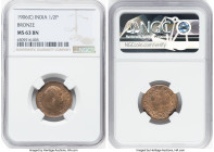 British India. Edward VII bronze 1/2 Pice 1906-(C) MS63 Brown NGC, Calcutta mint, KM500. HID09801242017 © 2023 Heritage Auctions | All Rights Reserved...