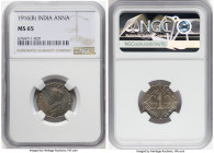 British India. George V Anna 1916-(b) MS65 NGC, Bombay mint, KM513. Just short of the top grade at NGC but still very appreciable at this Gem state of...