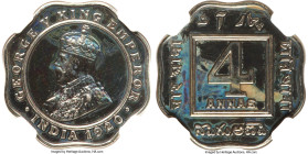 British India. George V Proof Restrike 4 Annas 1920-(c) PR64 NGC, Calcutta mint, KM519. HID09801242017 © 2023 Heritage Auctions | All Rights Reserved