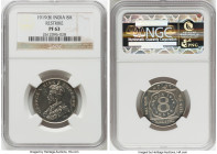 British India. George V Proof Restrike 8 Annas 1919-(b) PR63 NGC, Calcutta mint, KM520, S&W-8.132. HID09801242017 © 2023 Heritage Auctions | All Right...