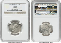 British India. George V 1/2 Rupee 1913-(c) MS63 NGC, Calcutta mint, KM522. HID09801242017 © 2023 Heritage Auctions | All Rights Reserved