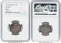 British India. George V Proof Restrike 1/2 Rupee 1916-(b) PR63 NGC, Bombay mint, KM522. HID09801242017 © 2023 Heritage Auctions | All Rights Reserved