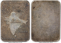 British India. Manilal Chimanlal & Co. Bombay silver 10 Tolas Ingot ND (c. 1970s) AU58 NGC, KM-X33. 31x45 mm. 116.66 gm. Hallmarked 0.999 fine silver....