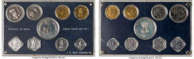 Republic Trio of Bombay Mint Sets UNC, 1) 1971 Proof Set (9 Coins) 2) 1972 Proof Set (9 Coins), with outer cover 3) 1970 FAO Set (2 Coins), with outer...