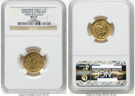 Karachi. Ahmad & Company gold 1/2 Tola ND MS67 NGC, KM-X Unl. 5.8gm. .9950 fine gold. An especially fine and seldom seen offering certified at a wholl...