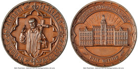 "St. Xavier's College" bronze Medal 1869 MS64 Brown NGC, Bombay mint, Pudd-869.2.1 (Scarce). 60mm. The only example graded at NGC. St. Xavier's Colleg...