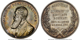 "Scottish Education Society in Bombay" silver McDonald Medal 1902 MS63 NGC, Vaughton, Birmingham/Bombay mint, Pudd-948.83.3 (RR). 50mm. Plain edge. Ac...