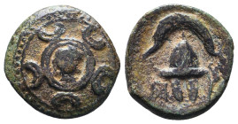 Greek Coins. 4th - 1st century B.C. AE
Reference:
Condition: Very Fine

Weight :2.3 gr
Height :16 mm