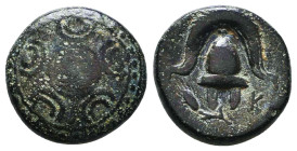 Greek Coins. 4th - 1st century B.C. AE
Reference:
Condition: Very Fine

Weight :3.6 gr
Height :14.7 mm