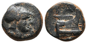 Greek Coins. 4th - 1st century B.C. AE
Reference:
Condition: Very Fine

Weight :4.5 gr
Height :15.5 mm