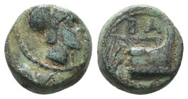 Greek Coins. 4th - 1st century B.C. AE
Reference:
Condition: Very Fine

Weight :2.1 gr
Height :11.3 mm