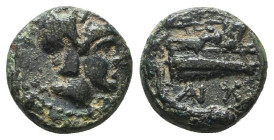 Greek Coins. 4th - 1st century B.C. AE
Reference:
Condition: Very Fine

Weight :1.9 gr
Height :11.2 mm