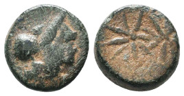 Greek Coins. 4th - 1st century B.C. AE
Reference:
Condition: Very Fine

Weight :2.2 gr
Height :11.2 mm