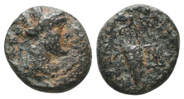 Greek Coins. 4th - 1st century B.C. AE
Reference:
Condition: Very Fine

Weight :2.1 gr
Height :12.7 mm