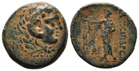 Greek Coins. 4th - 1st century B.C. AE
Reference:
Condition: Very Fine

Weight :7.6 gr
Height :20.8 mm