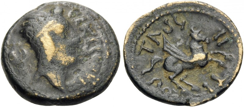 CELTIC, Northwest Gaul. Carnutes. 56-54 BC. (Bronze, 17.5 mm, 3.49 g, 6 h), Tasg...
