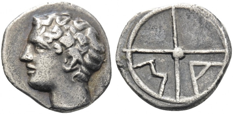 GAUL. Massalia. Circa 218/5-200 BC. Obol (Silver, 9 mm, 0.75 g, 6 h). Bare head ...