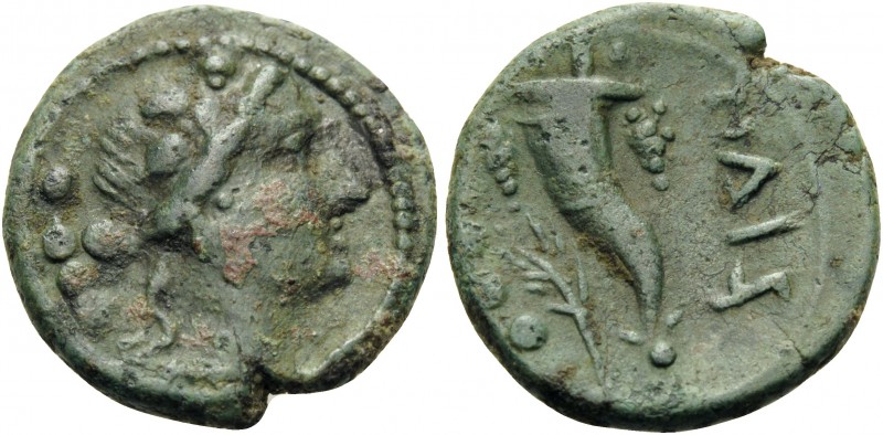 LUCANIA. Paestum (Poseidonia). Second Punic War, 218-201 BC. Triens (Bronze, 17 ...