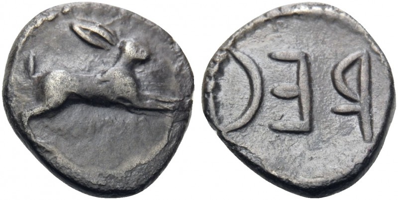BRUTTIUM. Rhegion. Anaxilas, tyrant, circa 494/3-462/1 BC. Litra (Silver, 10 mm,...
