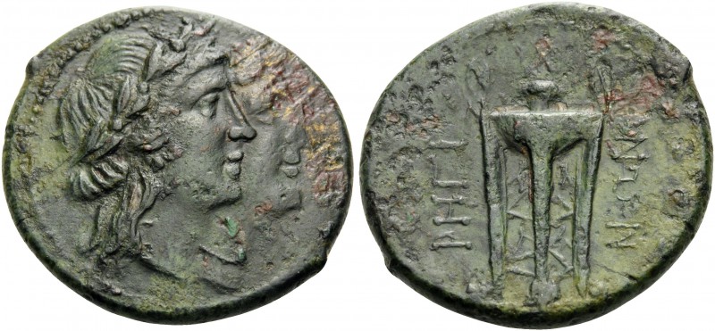 BRUTTIUM. Rhegion. Circa 215-150 BC. Triens (Bronze, 26 mm, 11.23 g, 12 h). Juga...