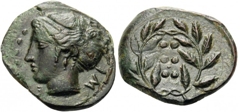 SICILY. Himera. Circa 415-409 BC. Hemilitron (Bronze, 17 mm, 2.90 g, 4 h). IM-E ...