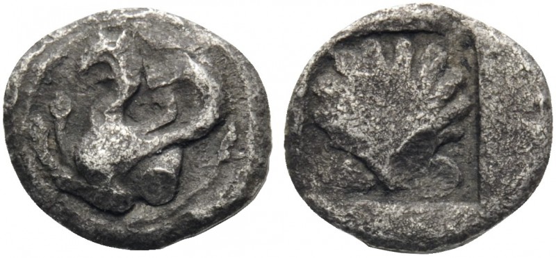 THRACE. Abdera. Circa 473/0-449/8 BC. Hemiobol (Silver, 8 mm, 0.26 g, 8 h). Fore...