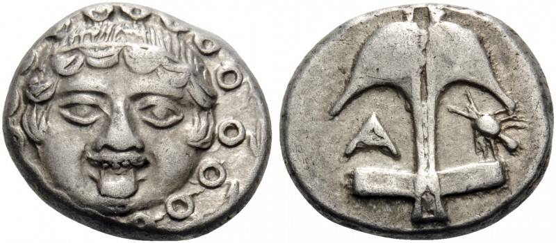 THRACE. Apollonia Pontika. Late 5th-4th centuries BC. Drachm (Silver, 14 mm, 3.3...