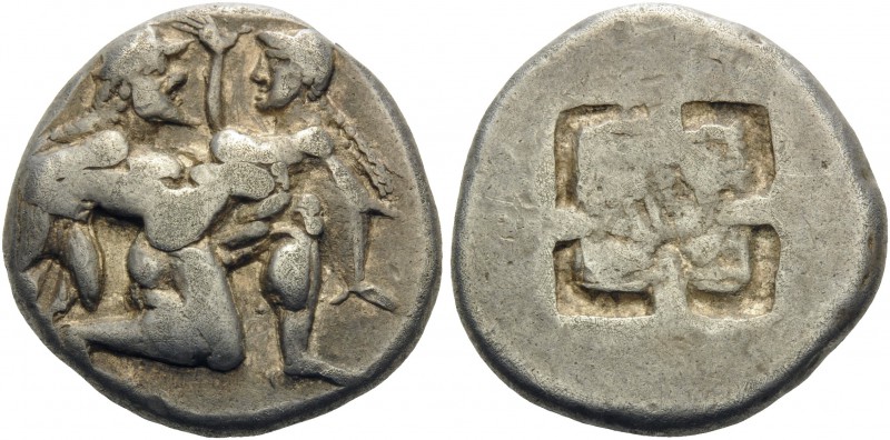 ISLANDS OFF THRACE, Thasos. Circa 500-463 BC. Stater (Silver, 20 mm, 9.00 g), c....
