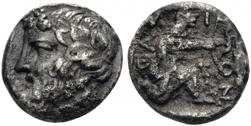 ISLANDS OFF THRACE, Thasos. Circa 404-340 BC. Trihemiobol (Silver, 10 mm, 0.97 g...