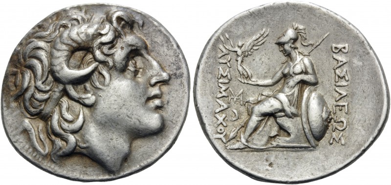 KINGS OF THRACE. Lysimachos, 305-281 BC. Tetradrachm (Silver, 30 mm, 17.57 g, 1 ...