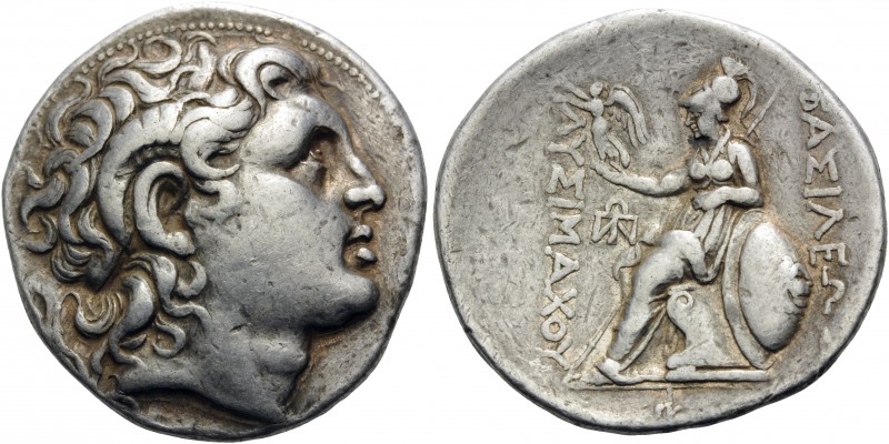 KINGS OF THRACE. Lysimachos, 305-281 BC. Tetradrachm (Silver, 30 mm, 17.05 g, 3 ...