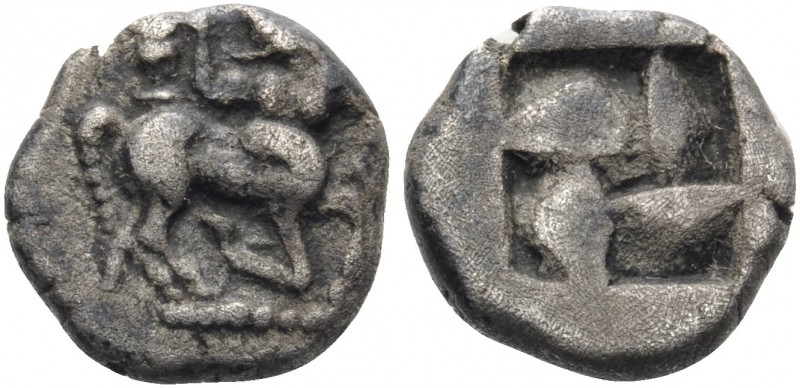 THRACO-MACEDONIAN TRIBES, Orreskioi. Circa 500-480 BC. Obol (Silver, 9.5 mm, 0.9...